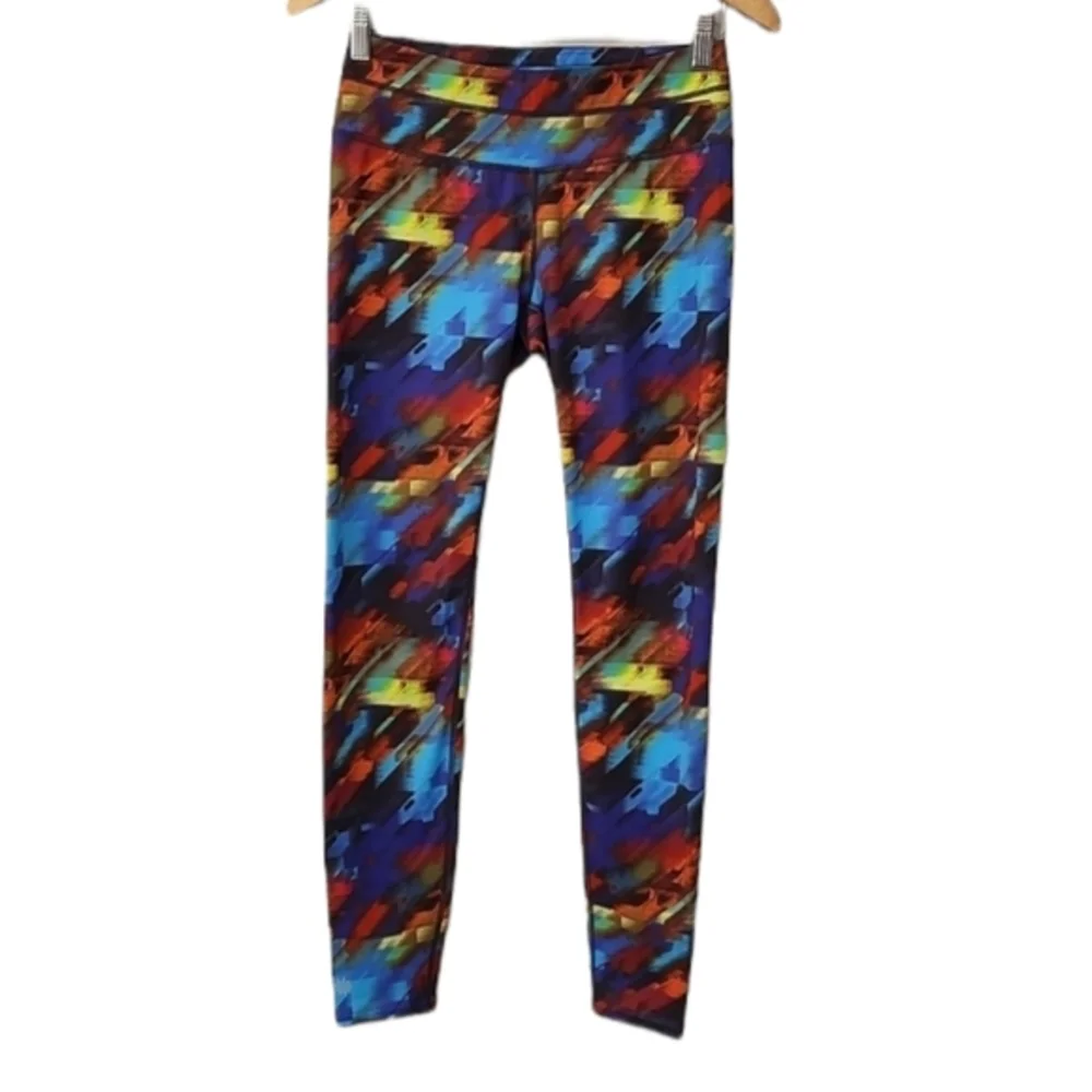 Athleta Womens Size Small Hight Rise Colorburst Sonar Leggings In Multicolor‎